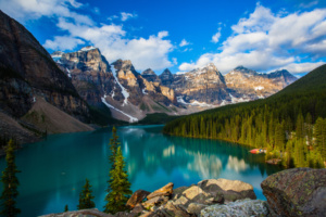 become a canadian: Moraine Lake, Rocky Mountains